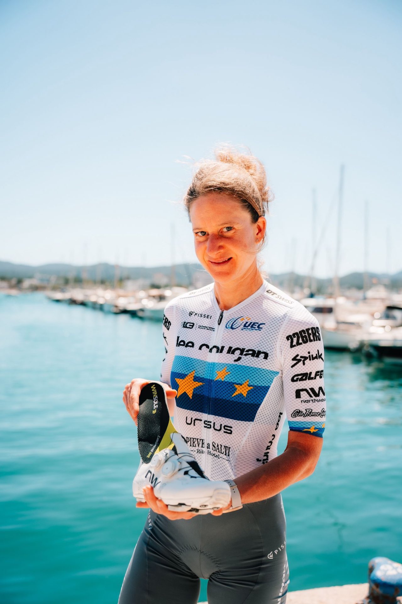 Adelheid Morath during bike fitting with Jens Machacek