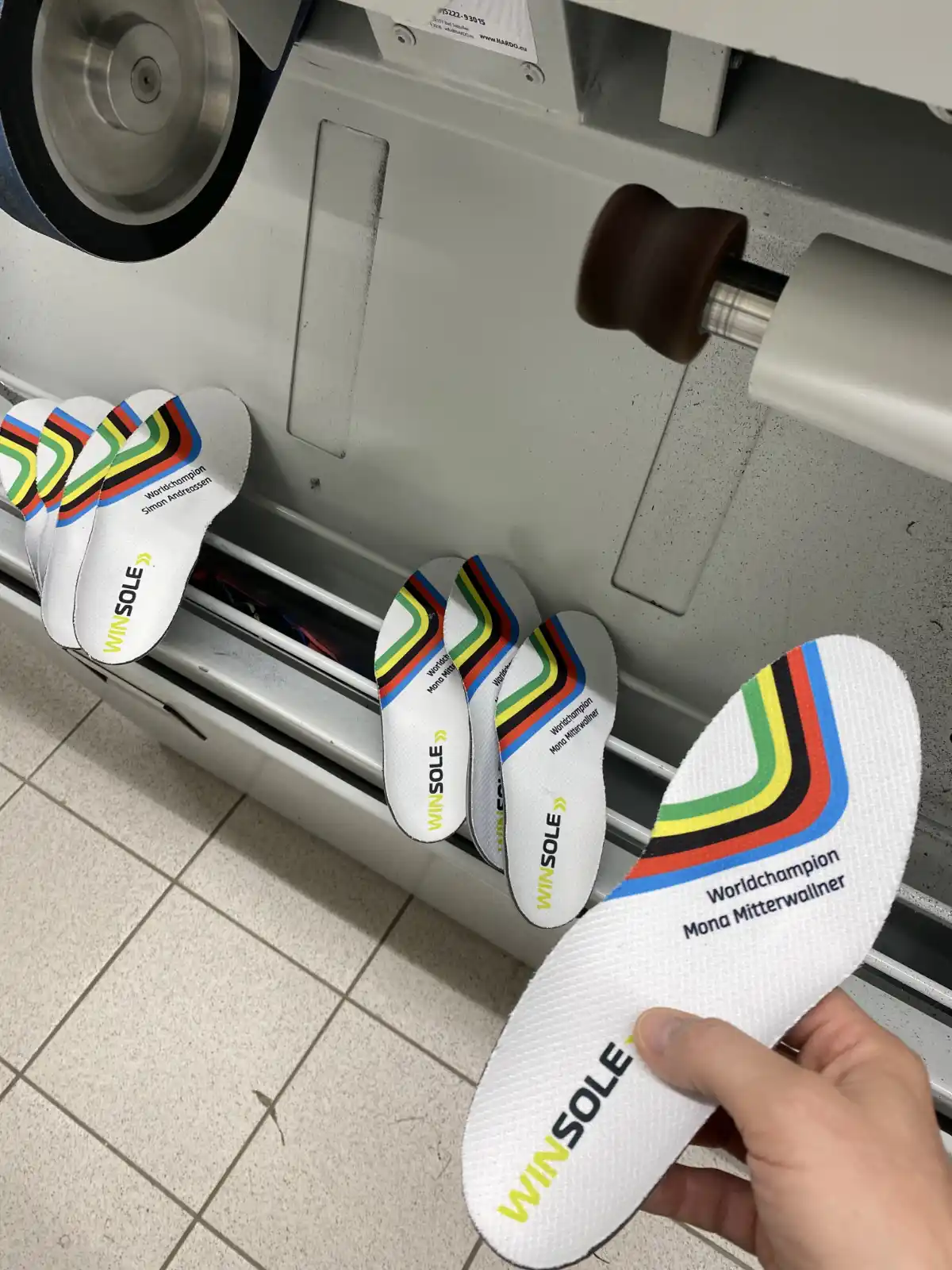 Winsole production machine with Mitterwallner insoles